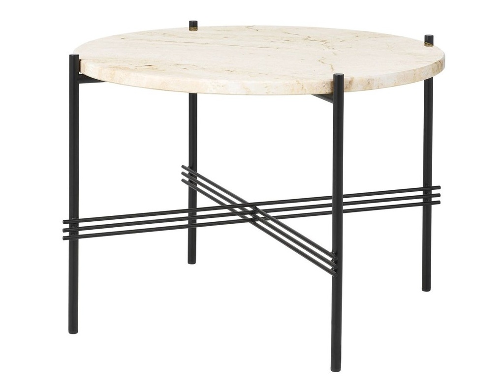 Ts Coffee Table Round 55 Black White Travertine Ikonhouse